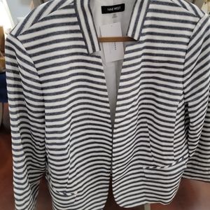 Plus-sized Striped Blazer